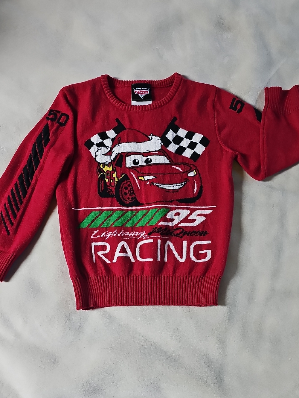Disney Red Lightning McQueen Racing Puffer Sweater